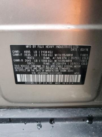 VIN 4S4BSBNC1G3313855 2016 Subaru Outback, 2.5I Lim... no.12