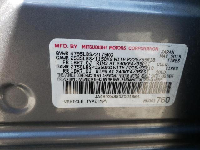 2016 MITSUBISHI OUTLANDER - JA4AD3A35GZ001664