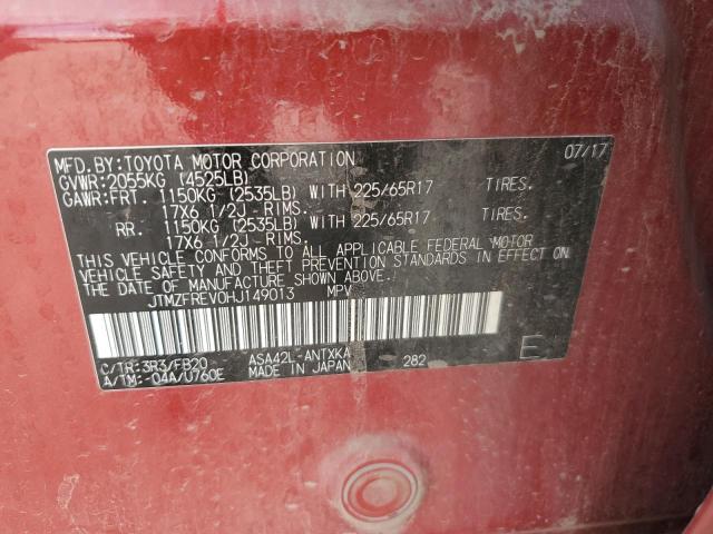 2017 TOYOTA RAV4 LE - JTMZFREV0HJ149013