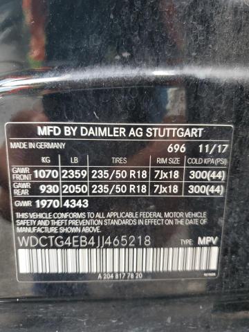 VIN WDCTG4EB4JJ465218 2018 MERCEDES-BENZ GLA-CLASS no.13