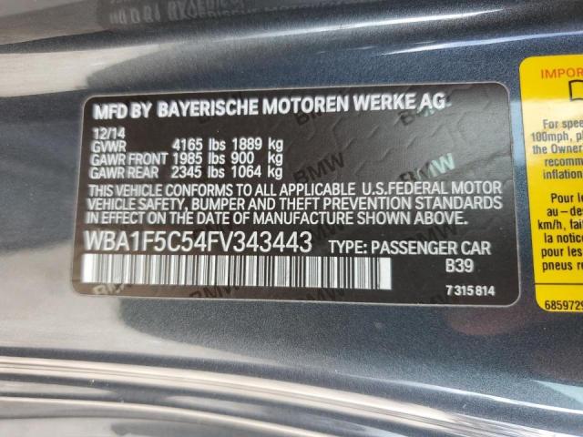 2015 BMW 228 I WBA1F5C54FV343443