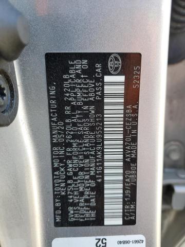 VIN 4T1G11AK9LU955213 2020 Toyota Camry, SE no.12