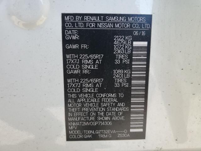 2016 NISSAN ROGUE S - KNMAT2MV0GP714306