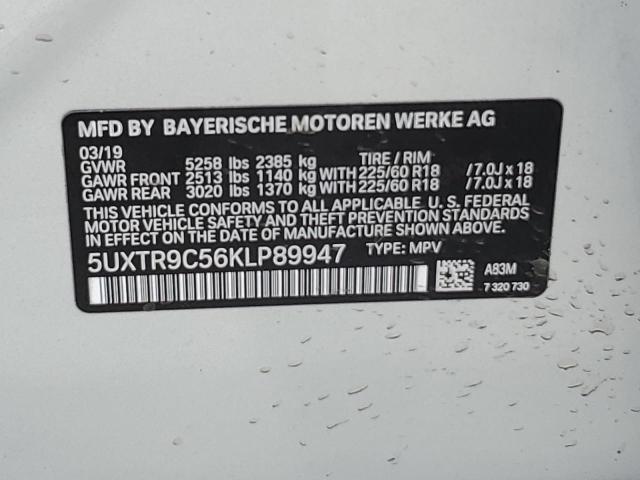 2019 BMW X3 XDRIVE3 - 5UXTR9C56KLP89947