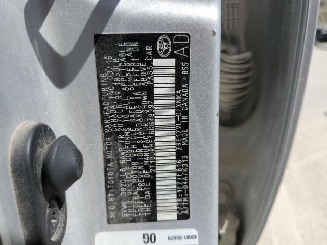 2016 TOYOTA COROLLA L - 2T1BURHE1GC648397