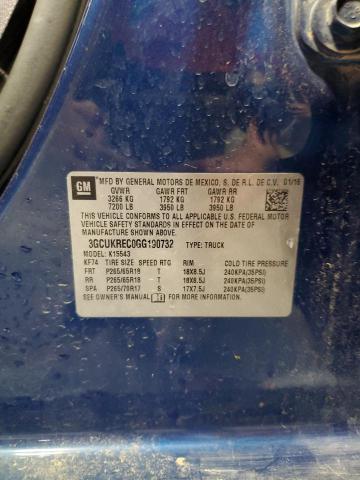 2016 CHEVROLET SILVERADO - 3GCUKREC0GG190732