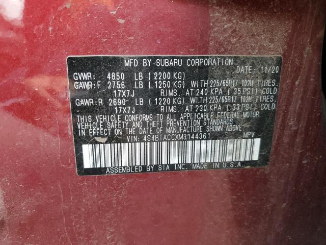 2021 SUBARU OUTBACK PR - 4S4BTACCXM3144361