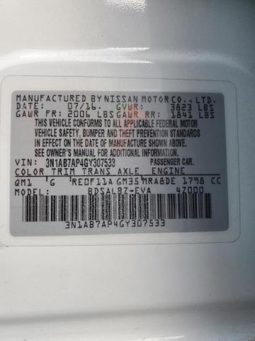 2016 NISSAN SENTRA S - 3N1AB7AP4GY307533