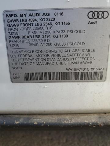 2016 AUDI Q3 PREMIUM - WA1EFCFS1GR015623