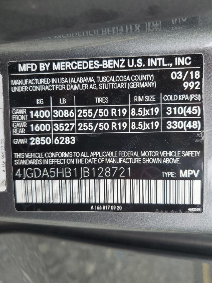 Lot #2912018586 2018 MERCEDES-BENZ GLE 350 4M