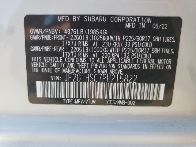 2023 SUBARU CROSSTREK - JF2GTHSC7PH215822