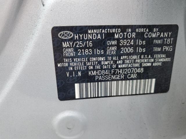 2017 HYUNDAI ELANTRA SE - KMHD84LF7HU207048