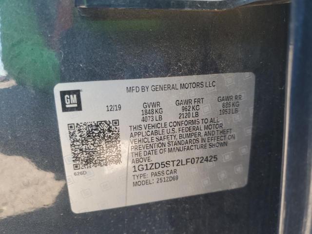 2020 CHEVROLET MALIBU LT - 1G1ZD5ST2LF072425