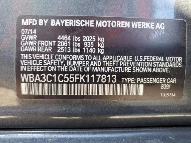 VIN WBA3C1C55FK117813 2015 BMW 3 Series, 328 I Sulev no.12