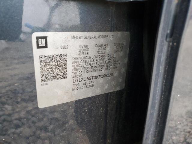 2019 CHEVROLET MALIBU LT - 1G1ZD5ST3KF165128
