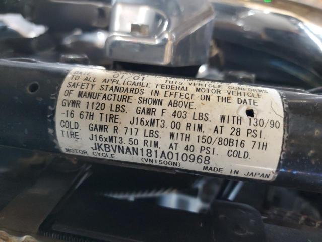 2001 KAWASAKI VN1500 N1 - JKBVNAN181A010968