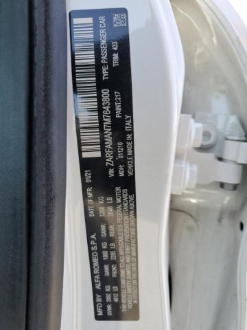 2021 ALFA ROMEO GIULIA SPO - ZARFAMAN7M7643800