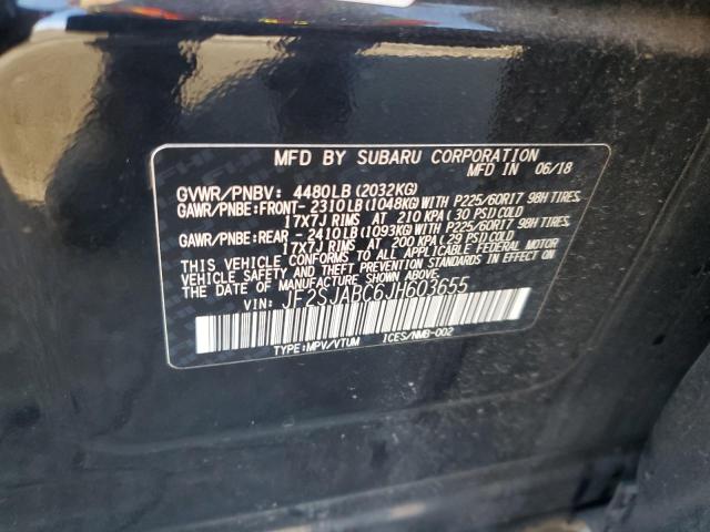 2018 SUBARU FORESTER 2 - JF2SJABC6JH603655