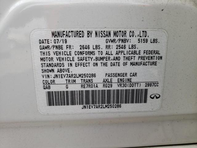 2020 INFINITI Q50 PURE - JN1EV7AR2LM250286