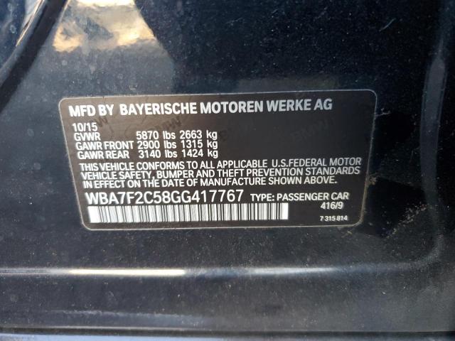 VIN WBA7F2C58GG417767 2016 BMW 7 SERIES no.12