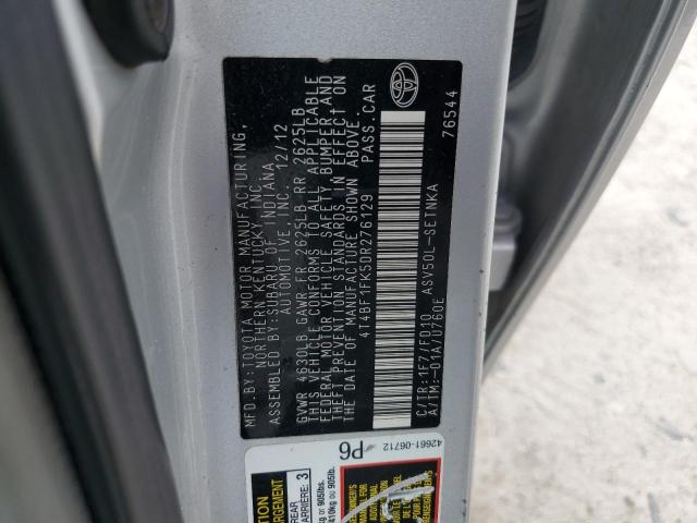 VIN 4T4BF1FK5DR276129 2013 Toyota Camry, L no.13