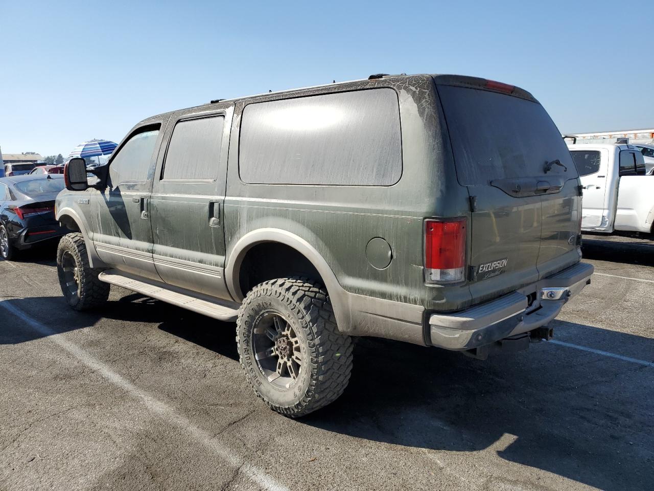 FORD EXCURSION 2001 green  diesel 1FMSU43F01EA09379 photo #3