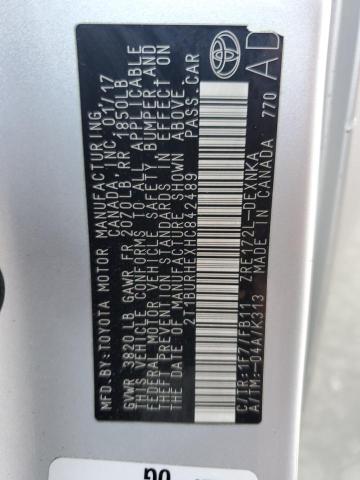 2017 TOYOTA COROLLA L - 2T1BURHEXHC842489