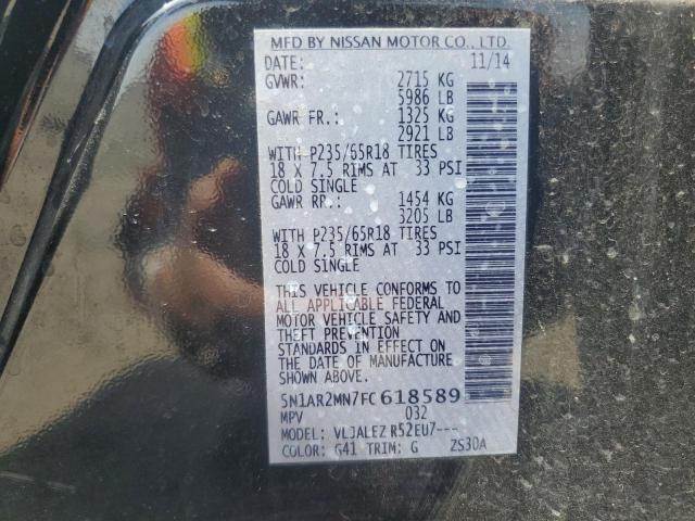 2015 NISSAN PATHFINDER - 5N1AR2MN7FC618589