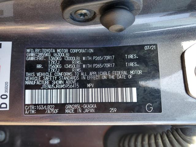 2021 TOYOTA 4RUNNER SR - JTENU5JR6M5956415