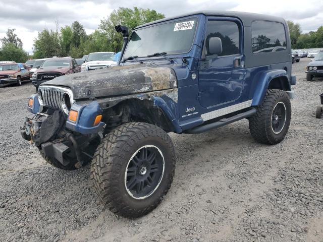 JEEP WRANGLER / 2005 blue  gas 1J4FA44S25P335098 photo #1