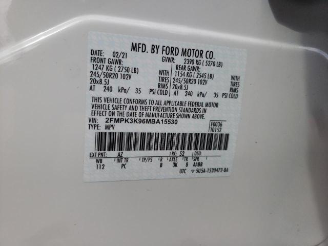 2021 FORD EDGE TITAN - 2FMPK3K96MBA15530