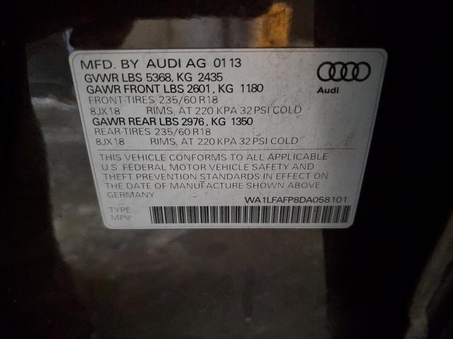 VIN WA1LFAFP8DA058101 2013 Audi Q5, Premium Plus no.12