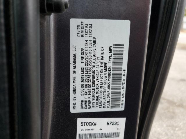2021 HONDA ODYSSEY LX 5FNRL6H27MB000124