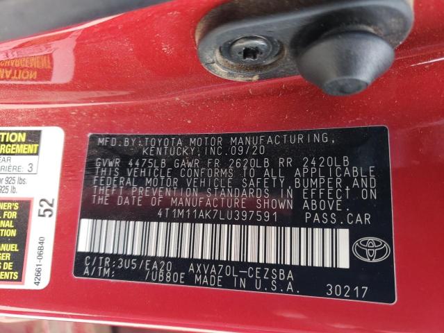 2020 TOYOTA CAMRY SE - 4T1M11AK7LU397591