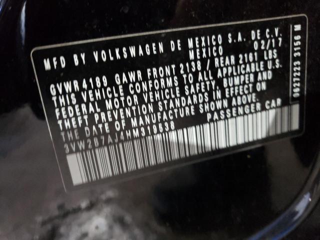 2017 VOLKSWAGEN JETTA S - 3VW2B7AJ4HM319538