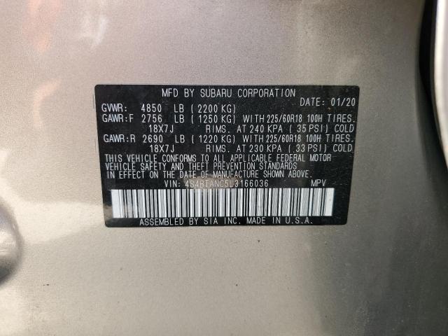 2020 SUBARU OUTBACK LI - 4S4BTANC5L3166036