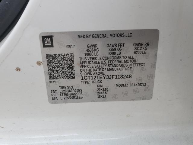 2018 GMC SIERRA K25 1GT12TEY3JF118248