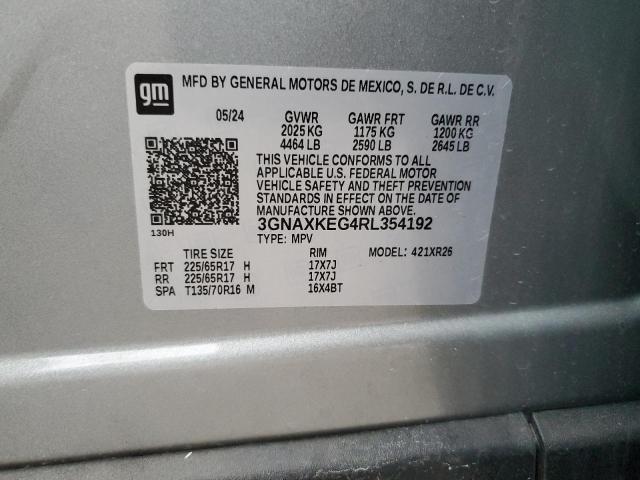 VIN 3GNAXKEG4RL354192 2024 Chevrolet Equinox, LT no.14