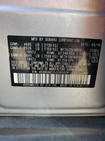 2018 SUBARU OUTBACK 2. - 4S4BSAKC0J3365628