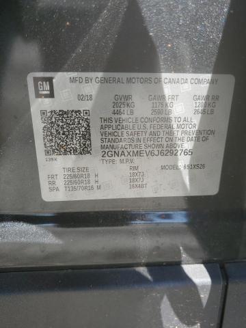 2018 CHEVROLET EQUINOX PR - 2GNAXMEV6J6292765