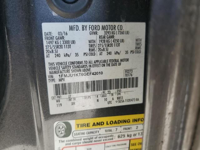 2016 FORD EXPEDITION - 1FMJU1KT6GEF42010
