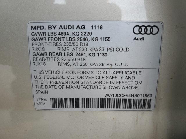 VIN WA1JCCFS4HR011560 2017 AUDI Q3 no.13