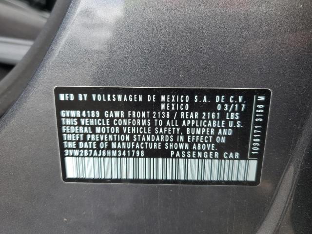 2017 VOLKSWAGEN JETTA S - 3VW2B7AJ8HM341798