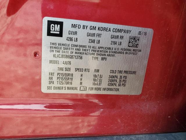 2016 BUICK ENCORE CON - KL4CJBSB6GB713756