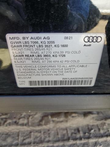 2022 AUDI E-TRON PRE - WA1LAAGE0NB005285