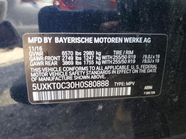 VIN 5UXKT0C30H0S80888 2017 BMW X5, Xdr40E no.13