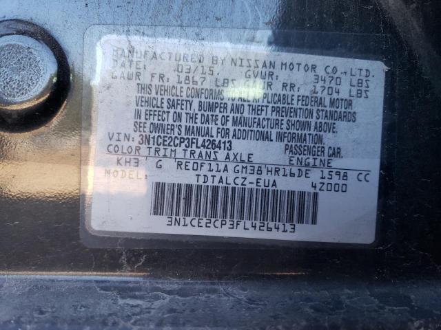 VIN 3N1CE2CP3FL426413 2015 Nissan Versa, S no.12