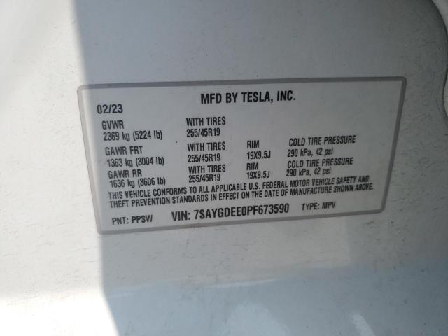 2023 TESLA MODEL Y - 7SAYGDEE0PF673590