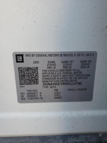 2021 CHEVROLET EQUINOX LT - 3GNAXKEV9MS114780
