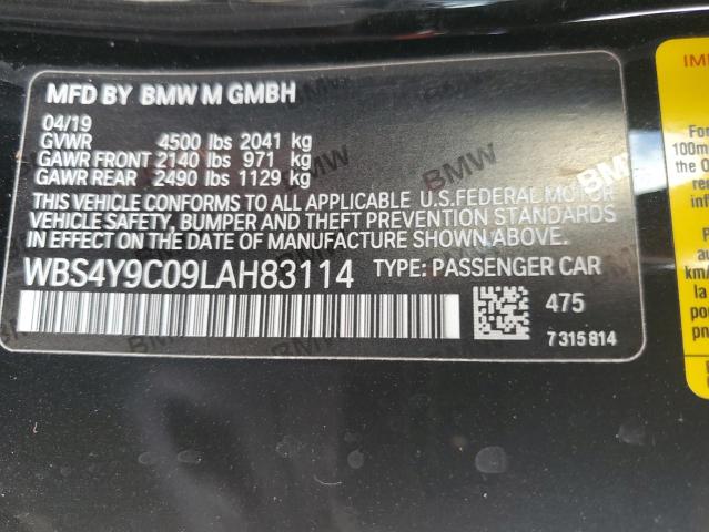 VIN WBS4Y9C09LAH83114 2020 BMW M4 no.14